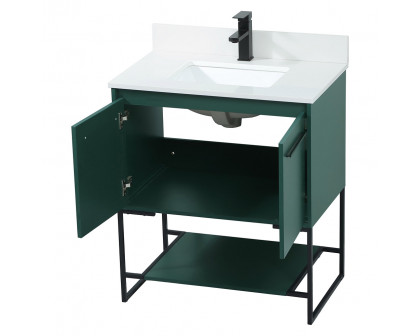 Elegant Bathroom Vanity - Green (VF42530MGN-BS)