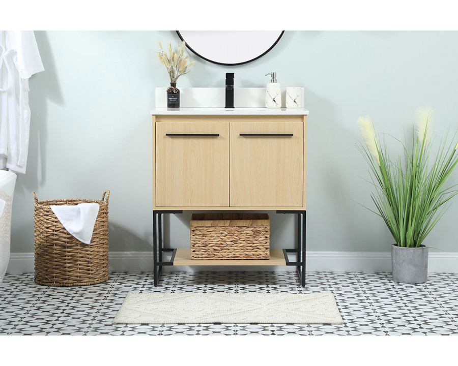 Elegant Bathroom Vanity - Maple (VF42530MMP-BS)