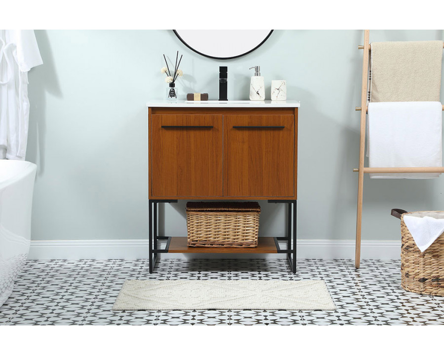 Elegant Bathroom Vanity - Teak (VF42530MTK)