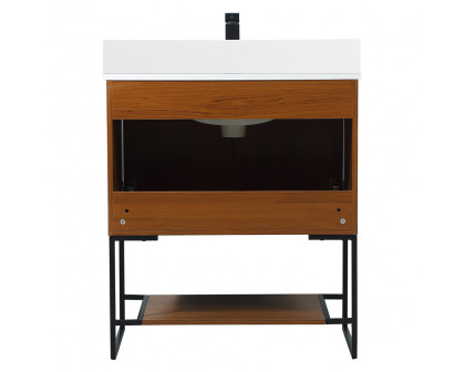 Elegant Bathroom Vanity - Teak (VF42530MTK-BS)