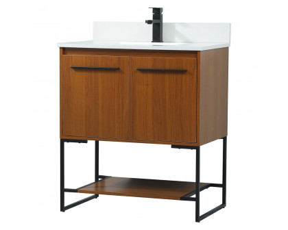 Elegant Bathroom Vanity - Teak (VF42530MTK-BS)