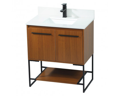 Elegant Bathroom Vanity - Teak (VF42530MTK-BS)