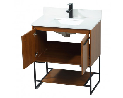 Elegant Bathroom Vanity - Teak (VF42530MTK-BS)