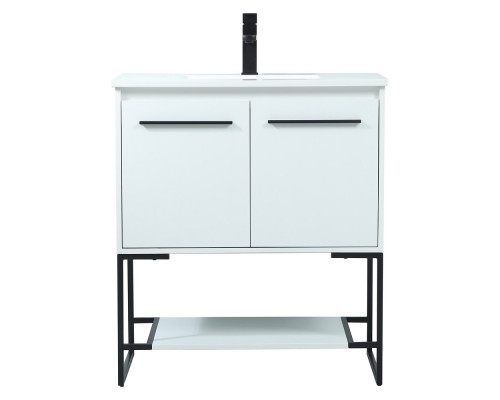 Elegant Bathroom Vanity - White (VF42530MWH)