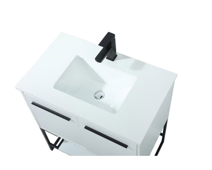 Elegant Bathroom Vanity - White (VF42530MWH)