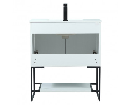 Elegant Bathroom Vanity - White (VF42530MWH)