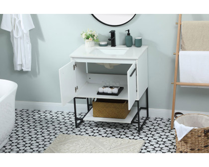 Elegant Bathroom Vanity - White (VF42530MWH)