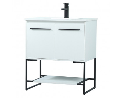 Elegant Bathroom Vanity - White (VF42530MWH)