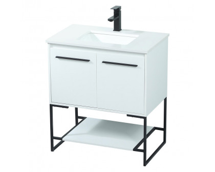 Elegant Bathroom Vanity - White (VF42530MWH)