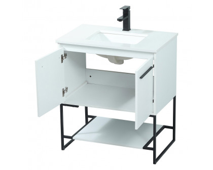 Elegant Bathroom Vanity - White (VF42530MWH)