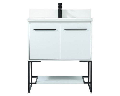 Elegant Bathroom Vanity - White (VF42530MWH-BS)