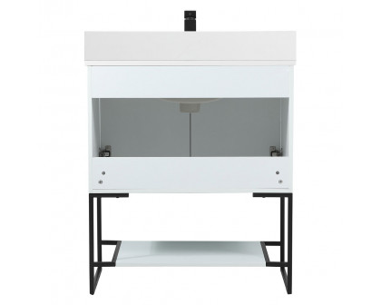 Elegant Bathroom Vanity - White (VF42530MWH-BS)