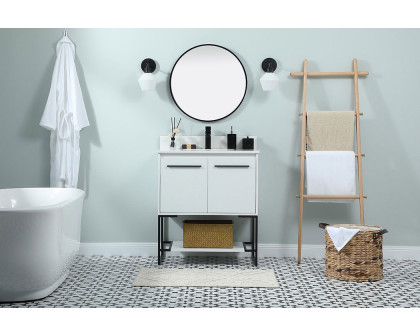 Elegant Bathroom Vanity - White (VF42530MWH-BS)