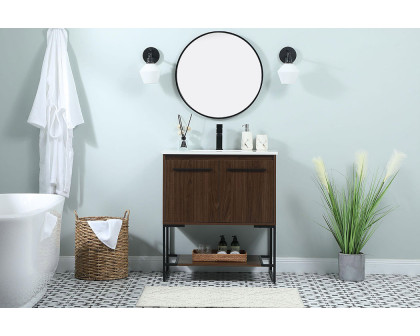 Elegant Bathroom Vanity - Walnut (VF42530MWT)