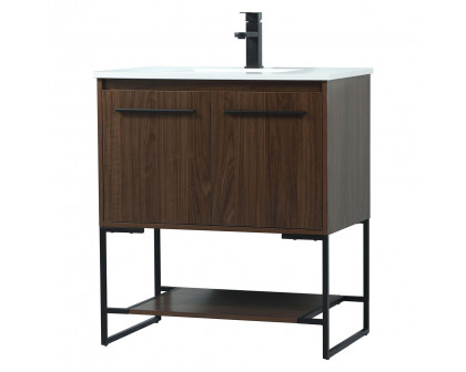 Elegant Bathroom Vanity - Walnut (VF42530MWT)