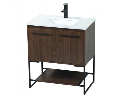 Elegant Bathroom Vanity - Walnut (VF42530MWT)