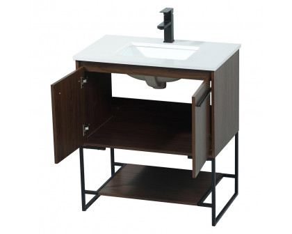 Elegant Bathroom Vanity - Walnut (VF42530MWT)