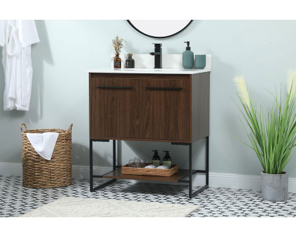 Elegant Bathroom Vanity - Walnut (VF42530MWT-BS)