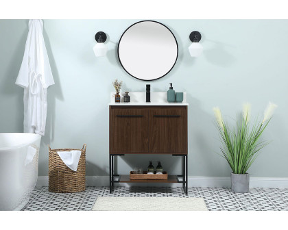 Elegant Bathroom Vanity - Walnut (VF42530MWT-BS)