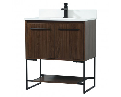 Elegant Bathroom Vanity - Walnut (VF42530MWT-BS)