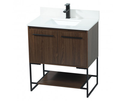 Elegant Bathroom Vanity - Walnut (VF42530MWT-BS)