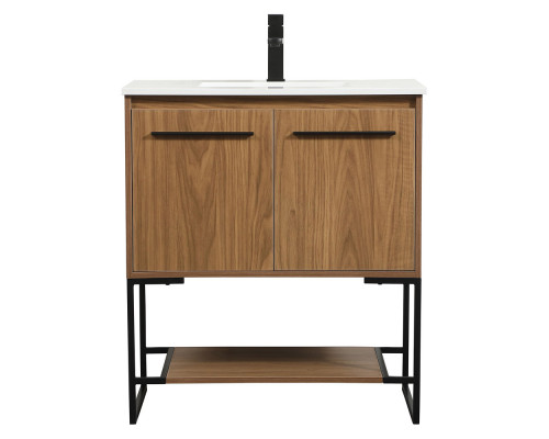 Elegant Bathroom Vanity - Walnut Brown (VF42530WB)