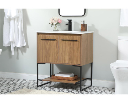 Elegant Bathroom Vanity - Walnut Brown (VF42530WB)