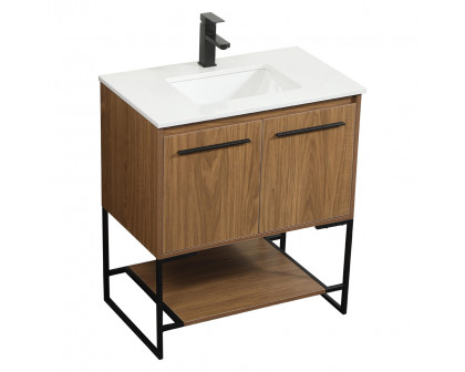 Elegant Bathroom Vanity - Walnut Brown (VF42530WB)