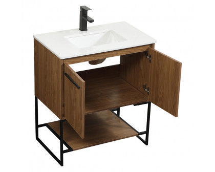 Elegant Bathroom Vanity - Walnut Brown (VF42530WB)