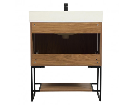 Elegant Bathroom Vanity - Walnut Brown (VF42530WB-BS)