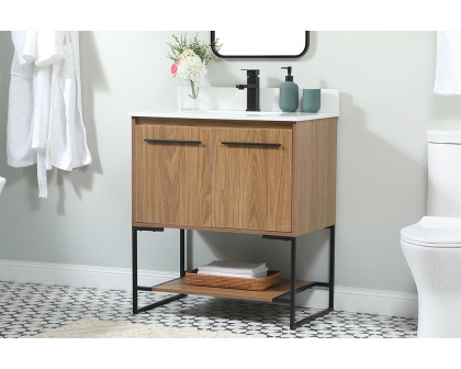 Elegant Bathroom Vanity - Walnut Brown (VF42530WB-BS)