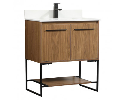 Elegant Bathroom Vanity - Walnut Brown (VF42530WB-BS)