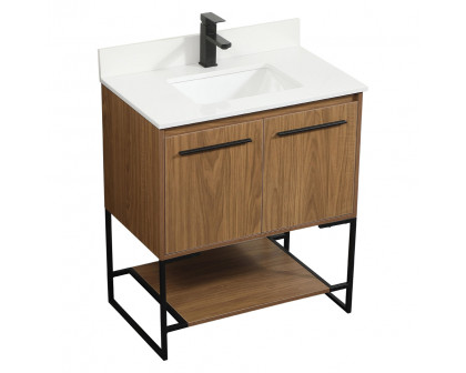 Elegant Bathroom Vanity - Walnut Brown (VF42530WB-BS)