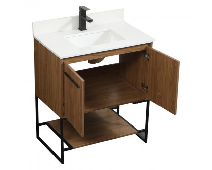 Elegant Bathroom Vanity - Walnut Brown (VF42530WB-BS)