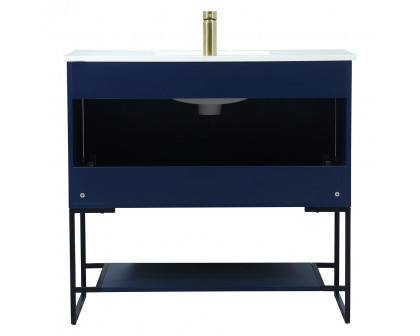 Elegant Bathroom Vanity - Blue (VF42536MBL)