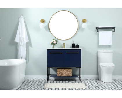 Elegant Bathroom Vanity - Blue (VF42536MBL)