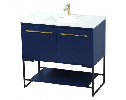 Elegant Bathroom Vanity - Blue (VF42536MBL)