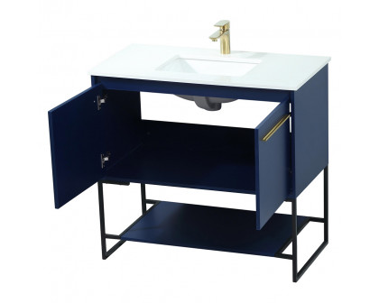 Elegant Bathroom Vanity - Blue (VF42536MBL)