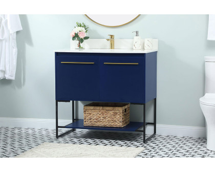 Elegant Bathroom Vanity - Blue (VF42536MBL-BS)