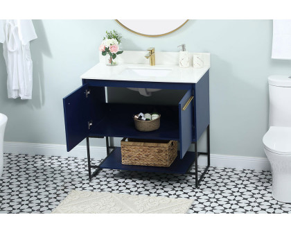 Elegant Bathroom Vanity - Blue (VF42536MBL-BS)