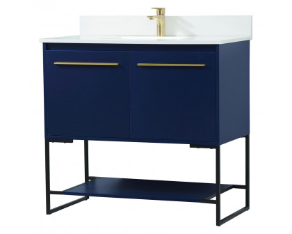 Elegant Bathroom Vanity - Blue (VF42536MBL-BS)