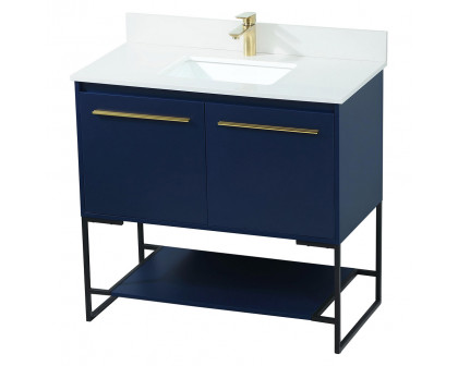 Elegant Bathroom Vanity - Blue (VF42536MBL-BS)