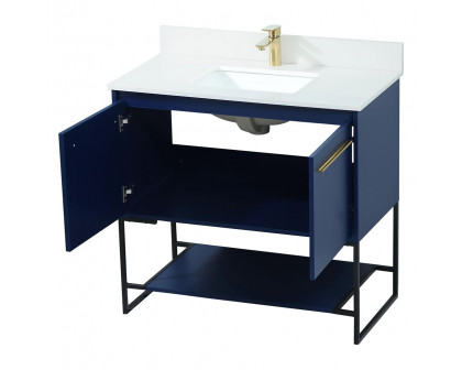 Elegant Bathroom Vanity - Blue (VF42536MBL-BS)