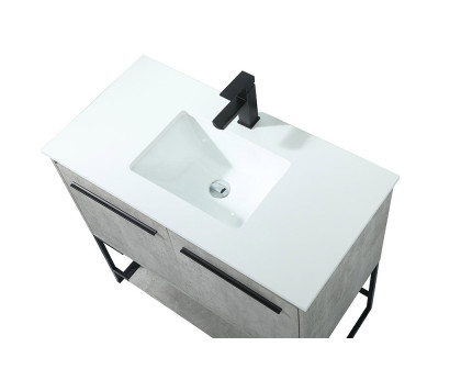 Elegant Bathroom Vanity - Concrete Gray (VF42536MCG)