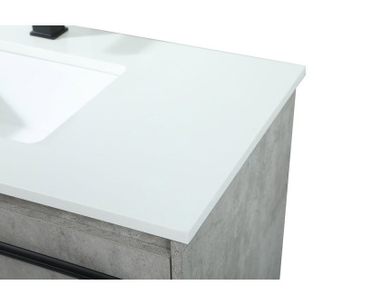 Elegant Bathroom Vanity - Concrete Gray (VF42536MCG)