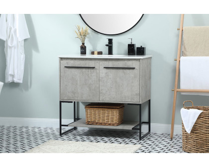 Elegant Bathroom Vanity - Concrete Gray (VF42536MCG)