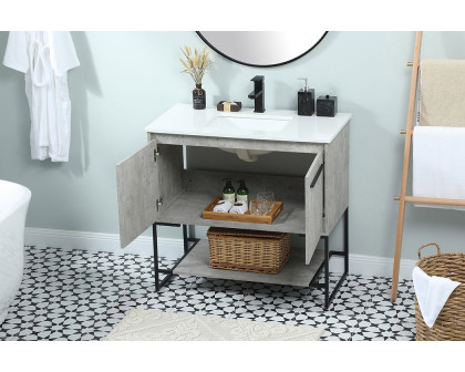 Elegant Bathroom Vanity - Concrete Gray (VF42536MCG)