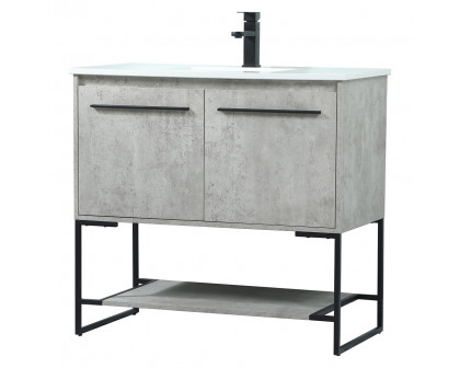 Elegant Bathroom Vanity - Concrete Gray (VF42536MCG)