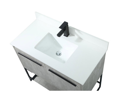 Elegant Bathroom Vanity - Concrete Gray (VF42536MCG-BS)