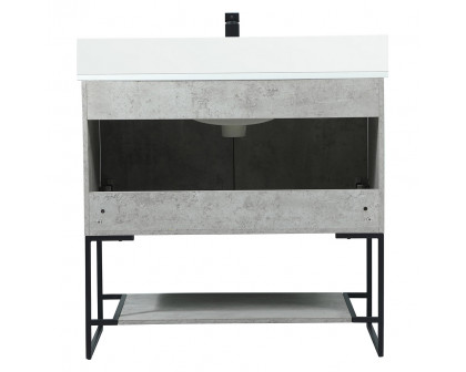 Elegant Bathroom Vanity - Concrete Gray (VF42536MCG-BS)